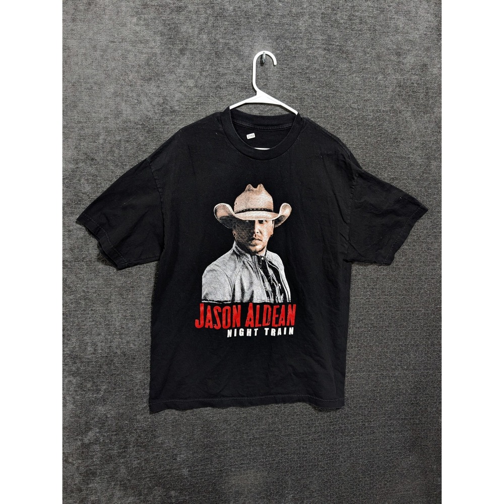 Jason Aldean Night Train Tour 2013 T-Shirt Black Mens Large Graphic Concert Tee